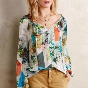 Anthropologie Leifsdottir Catappa Peasant Blouse